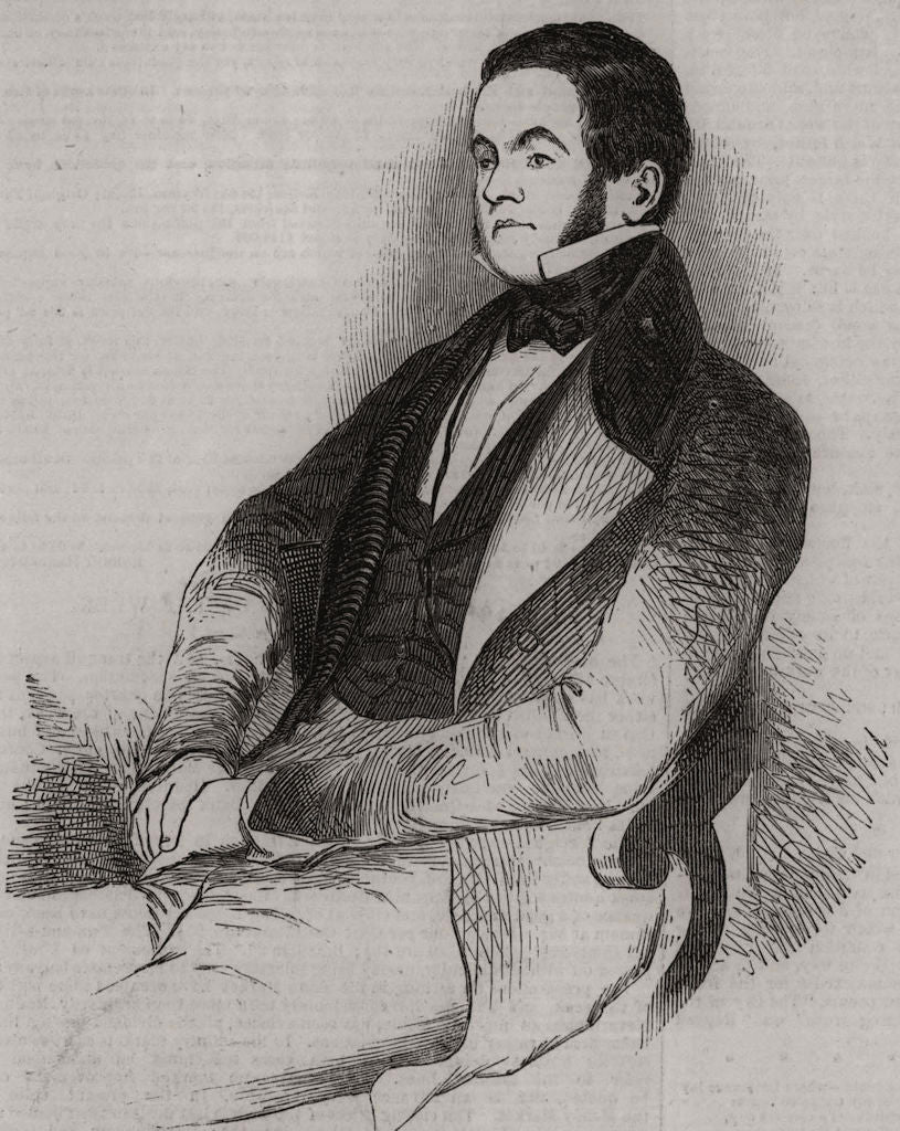 Mr. Williams, M. P. Portraits 1846 old antique vintage print picture